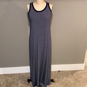 GAP Navy and White Maxi Dress.